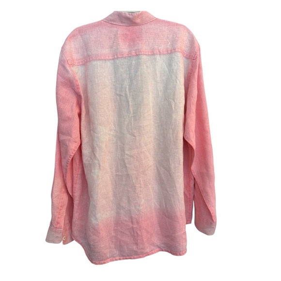 Tommy Bahama Relax pink linen shirt size L EUC C0027 - Picture 2 of 6